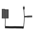 thumbnail image 1 of Adaptador Andoer EN-EL15 Adaptador de acoplador USB-C de batería simulada MH-25 Acoplador de batería simulada con cable de alimentación de resorte USB tipo C Reemplazo para Nikon Z7 Z6 D800 D850 D810, 1 of 5
