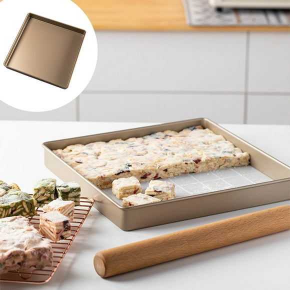 TIMIFIS Household Handkerchiefs Biscuits Non Stick Baking Tray 11.02X11.02 Inch Carbon Steel Baking Tray Dessert Cake Roll Meat Baked Food Baking Tray Kitchen Gadgets