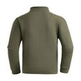 thumbnail image 3 of KeShDi Men's T-Shirts Men's Standing Collar Fall Winter Loose Long Sleeved Pullover Hoodie Hoodless Sweatshirts Army Green 2X, 3 of 7
