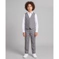 thumbnail image 2 of Boys 2-Piece Formal Vest & Suit Pants Outfit Set, Sizes: 2T to 16 (Silver Stripe), 2 of 6