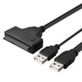 thumbnail image 2 of 2.5 22P 2.0 USB to SATA Cable Serial ATA Adapter For HDD/SSD Laptop Hard Drive, 2 of 2
