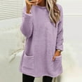 thumbnail image 4 of Womens Oversized Sweatshirts Hoodies Fleece Crew Neck Pullover Sweaters Casual Comfy Fall Fashion Outfits Clothes 2023, 4 of 6
