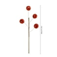 thumbnail image 3 of CuiLiyq Artificial Glitter Berry Stalks, Mirror Disco Balls Decorative Sticks, for Christmas Tree Ornaments DIY Crafts Wreath Xmas Holiday Decor (Red), 3 of 7