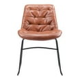 thumbnail image 2 of ZUO Tammy 18.5" Steel and Polyurethane Dining Chairs in Vintage Brown (Set of 2), 2 of 5