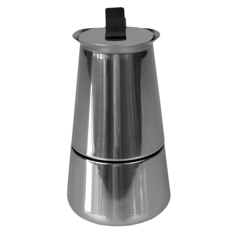 STAINLESS STEEL MOKA POT STOVE TOP ESPRESSO MAKER 80ml 2 CUP