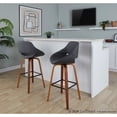 thumbnail image 3 of LumiSource Fabrico 30" Fixed-Height Barstool - Set of 2, 3 of 9