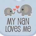 thumbnail image 4 of Inktastic My Nan Loves Me Grandchild Boys or Girls Baby Bib, 4 of 4