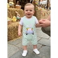 thumbnail image 5 of Aojekbee Baby Boy Easter Romper 0-18M Sleeveless Round Neck Bunny Embroidery Jumpsuit Newborn Playsuit, 5 of 9