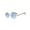 Gold / Two-tone Light-Blue Clear, variant on Round Sunglasses - Small (43mm) Silver Frame / Red Mirror Lens