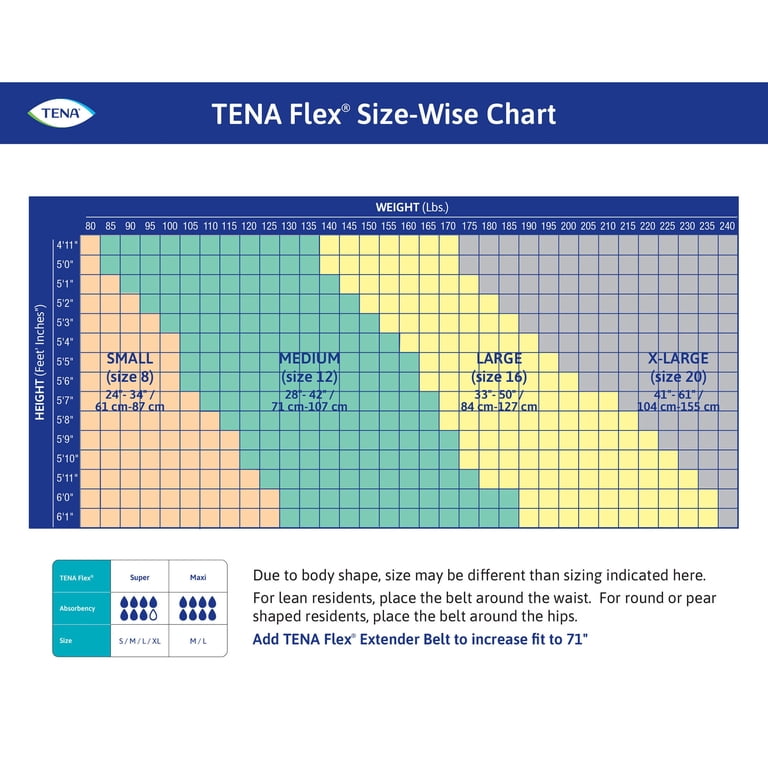 TENA ProSkin Flex Maxi Adult Incontinence Belted Undergarment 16
