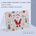 thumbnail image 3 of Yayeee Toggle Light Switch Wall Plate 2-Gang 4.56"x4.48" Decorative Outlet Cover, Gray Christmas Santa, 3 of 7