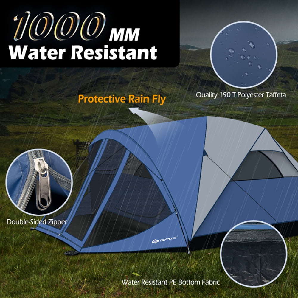 Aimee Lii 6-Person Large Camping Dome Tent with Screen Room Porch and Removable Rainfly, Easy Set Up Camping Tents Shelter Aimee Lii 6-Person Large Camping Dome Tent with Screen Room Porch and Removable Rainfly, Easy Set Up Camping Tents Shelter