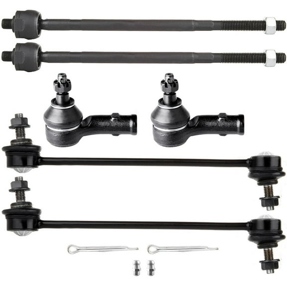 ECCPP - 6PC Front Inner Outer Tie Rod End Sway Bar End Link Fit 2000-2006 For Ford Focus