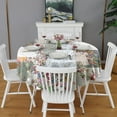 thumbnail image 2 of Pioneer Flower Floral Print Pattern Round Tablecloth 60"x60",Wrinkle Wipeable Table Cloth for Kitchen Dining Room Picnic Patio Party, 2 of 6