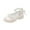 Beige, variant on Pisexur Flower Girls Dress Shoes Wedding Party Heel Mary Jane Princess Shoes Flats for Kid Toddler 3-12T