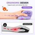 thumbnail image 3 of Meetion Left-Handed Vertical Ergonomic Mouse, Rechargeable, RGB, Purple - for PC/Mac, 3 of 9