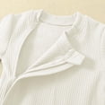 thumbnail image 7 of Busydd Baby Romper 3-18 Months Trendy Zipper Knit Ribbed Infant Boy Clothes Comfy Solid Color Round Neck Long Sleeve Newborn Clothes Onesie 3-6 Months, 7 of 7