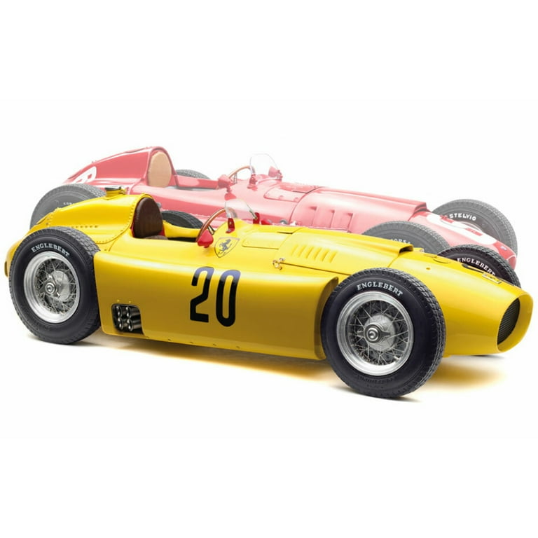 Bundle of 2 Cars 1956 Ferrari D50 #20 GP Belgium (Yellow) & 1955