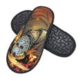 thumbnail image 2 of Soft Plush Furry Slippers, Jason Voorhees Friday the 13th House Slippers Indoor Anti-Slip Comfy Home Large, 2 of 8