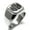 Silver, variant on Stainless Steel Letter U Initial 3D Cube Box Monogram Engraved Engraved Square Flat Top Biker Style Polished Signet Ring