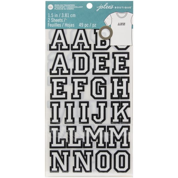 Jolee's Iron-On Letters 1.5"-White