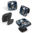 thumbnail image 2 of 4 Pcs Cabinet Handle Drawer Pulls Skull Butterfly Knobs with Screws Square Furniture Office Cabinet Knob Decoration, 2 of 7