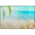 thumbnail image 4 of Dreamtimes Sunshine Beach Seashells Area Rug 72x48in Tropical Leaves Non-Slip Floor Carpet Comfort Floor Mats Decor for Indoor Living Dining Room and Bedroom Area, 4 of 7