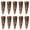 Light coffee, variant on 10Pcs Resin Button Double Hole Sewing Button Fasteners For Garment Repair Bag Making Clothing Sewing Accessories