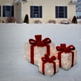thumbnail image 3 of National Tree Company Pre-Lit White Gift Boxes, Set of Three, White Lights, Christmas Collection, 3 of 4