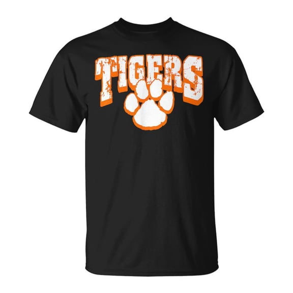 Tigers School Spirit Mascot Back To School Orange TShirt