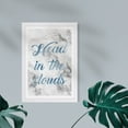 thumbnail image 2 of Wynwood Studio Typography and Quotes Framed Wall Art Prints 'Head In The' Inspirational Quotes and Sayings - Blue, Gray, 13" x 19", 2 of 4