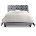 thumbnail image 7 of Gewnee Full Size Platform Bed Frame with Upholstered Linen Headboard - Wood Slat Support,Sturdy Construction.Box Spring Required.Grey, 7 of 7
