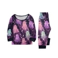thumbnail image 2 of Halloween Pajamas, Pastel Tie Dye Matching Family Pajamas Pink Purple Ghost Print Long Sleeve Two Piece Pajama Set Soft Sleepwear Nightwear Loungewear Girly Casual Photos, 2 of 7