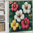 thumbnail image 5 of Bathroom Shower Curtain Sets with Rugs, Tropical Leaves Pattern Printed on Shower Curtain for Men, Suitable for Small Bathroom Gym Guest Bath, 72 x 72 inches, 5 of 8
