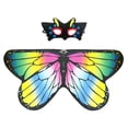 thumbnail image 1 of 1 set Halloween mariposa capa niños seda bufanda cosplay mascarilla foto prop, 1 of 5