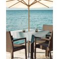 thumbnail image 3 of Hokiten Outdoor Tablecloths with Umbrella Hole & Zipper, Teal Ombre Mountain 54x54 Inch Square Tablecloths, Tree Peaks Landscape Waterproof Table Cloth, Patio/Pool/Picnic Table Covers, 3 of 7