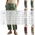 thumbnail image 3 of Womens Barrel Baggy Cargo Pants Casual High Waisted Wide Leg Hiking Joggers with Pockets Army Green XL(XL), 3 of 7