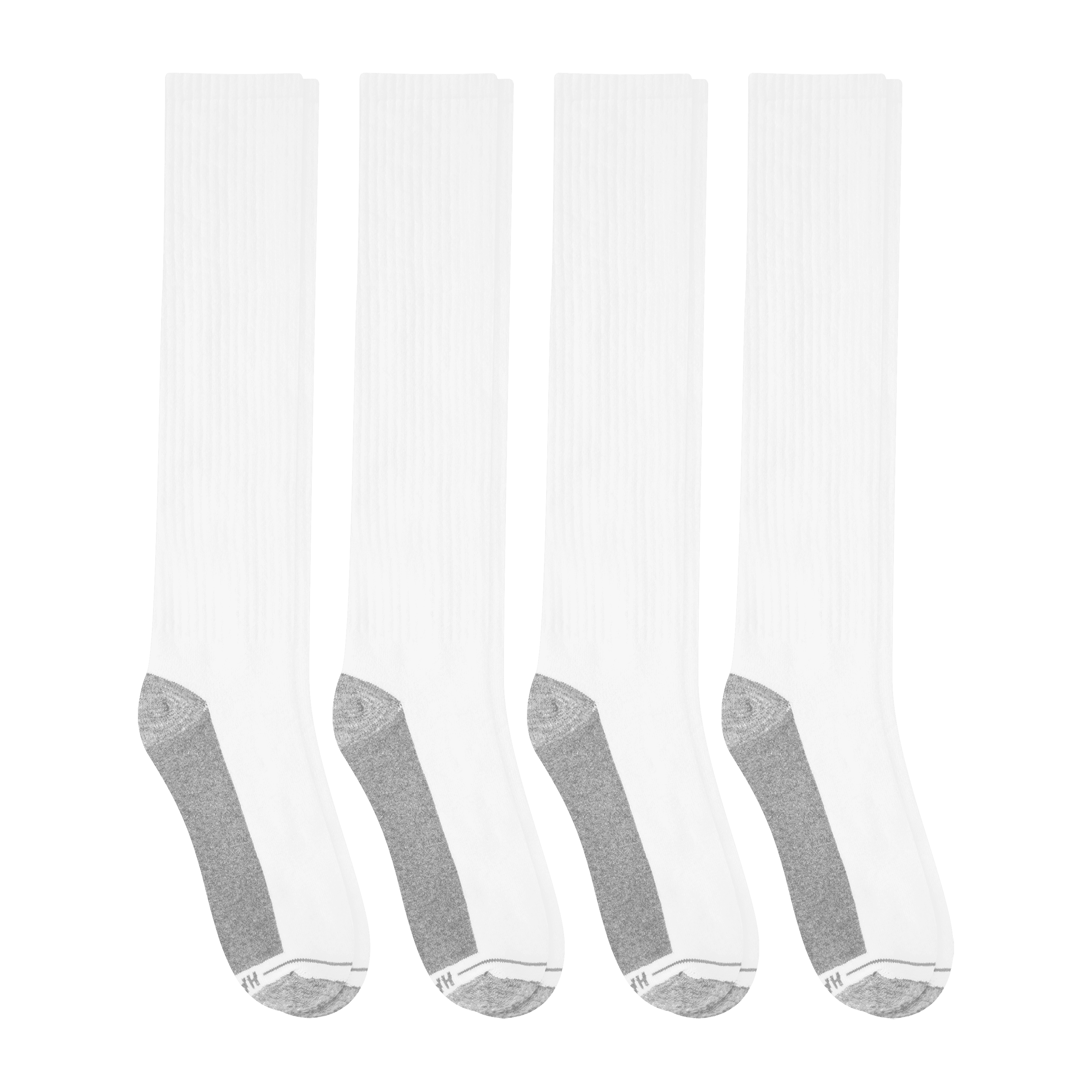 Hanes Mens Over-the-Calf Socks, Max Cushion, Cool Comfort, 4-Pack, Size 6-12