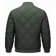 thumbnail image 6 of LYSMORA 2026 Men's Quilted Bomber Jacket, Ribbed Trim Zipper Side Pockets Loose Fit Warm Padded Casual Outerwear, 6 of 6