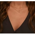 thumbnail image 4 of Collar Colgante Hecho A Mano Chapado En Oro De 18k Gargantilla De Oro Delicado Collar Largo De Capas De Barra De Flecha Para Mujer MFZFUKR HMHZ846-8, 4 of 6