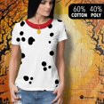 thumbnail image 3 of Halloween Womens Dog Dalmatian Red Collar All Over Costume T Shirt, 3 of 7