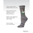 thumbnail image 3 of MeMoi Unicorn Bamboo Blend Crew Socks - Womens - Female, 9-11, Medium Gray Heather, 3 of 7