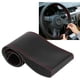thumbnail image 4 of Funda para volante de cuero de microfibra, accesorio Universal para Interior de coche, costura DIY, 38cm/15 pulgadas, negro y rojo, 4 of 9