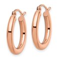 thumbnail image 2 of 10K Rose Gold Polished Hoop Earrings, 2 of 4