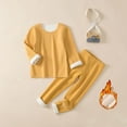 thumbnail image 4 of vdgthytj Boys Girls Thermal Underwear Sets Kids Fleece Lined Long Johns Base Layer Top and Bottom Sleepwear, 4 of 5