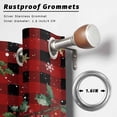 thumbnail image 2 of Outdoor Curtains for Patio Waterproof, Christmas Tree Outdoor Privacy Panels Grommet, Winter Xmas Ball Snowy Red Black Plaid Blackout Outside Curtains for Porch/Cabana 54"x108", 1 Panel, 2 of 8