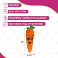 thumbnail image 2 of Glow Pups Squeaky Plush Dog Toy Carrots, 2 of 7