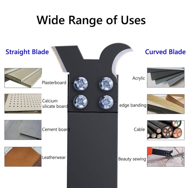 Cuchillo utilitario plegable Cuchillo fácil de usar para cortar papel de caja (1 cuchillo + 1 hoja) Ndcxsfigh Para estrenar