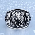 thumbnail image 5 of Mens Lion Head Alloy Ring European Style Jewelry Gift, 5 of 6