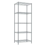 Home Basics Steel Wire Shelf with 5 Tiers, Gray